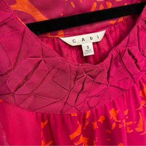 Vintage CAbi #999 Origami Tunic sleeveless top Blouse Small Boho Romantic